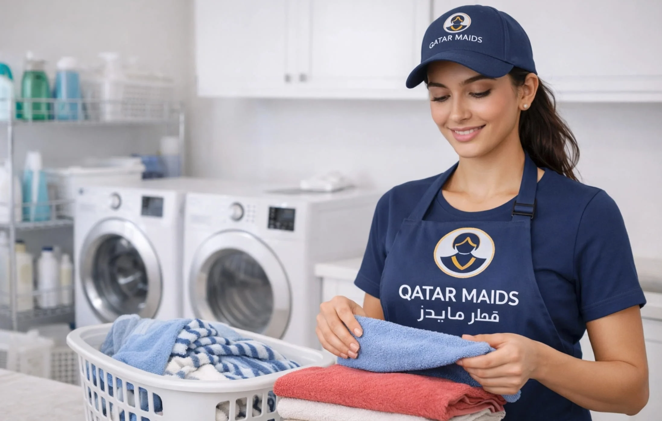 Professional housemaids from Qatar Maids providing monthly home cleaning service in Doha Qatar